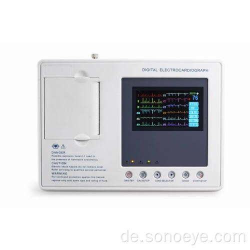Digital-Drei-Kanal-Farbbildschirm-EKG-Maschine